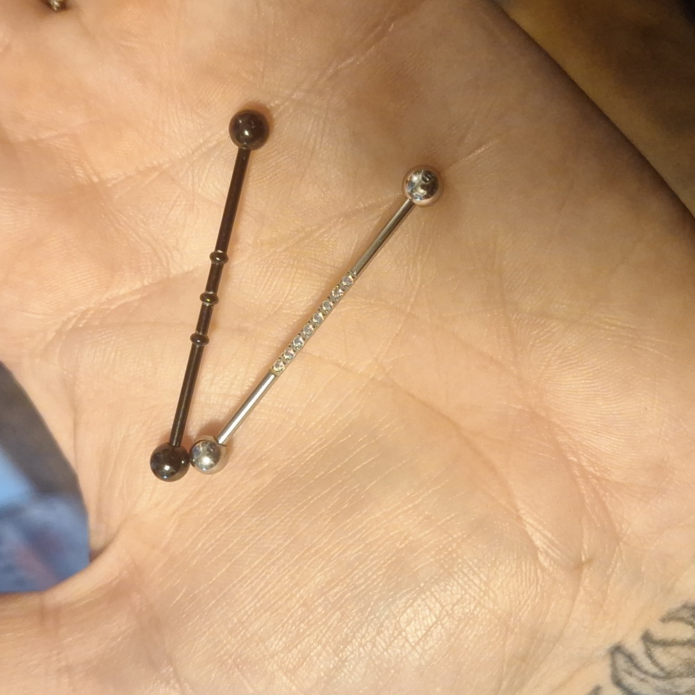 14G 38MM Industrail Barbell Bundle